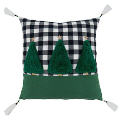 Fennco Styles Buffalo Plaid Christmas Collection Decorative Throw Pillow - Holiday Cushion for Home Décor, Couch, Living Room, Bedroom