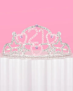 Finally 21 Tiara - rhinestones + metal