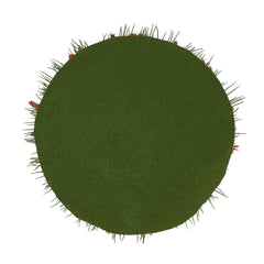 Fennco Styles Red Berry Decorative Placemat 14" Round, 1-Piece - Green Holiday Design Table Mat for Home, Christmas Décor, Dining Table, Banquets, Special Events