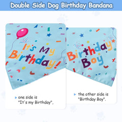 Dog Birthday Party Supplies – Premium Bandana & Hat Set for Dogs