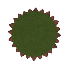 Fennco Styles Harvest Fall Leave Holiday Placemats 15" Round, Set of 4 - Copper Leaf Pattern Design Table Mat for Home Décor, Autumn Festivals, Family Gathering, Thanksgiving and Special Events