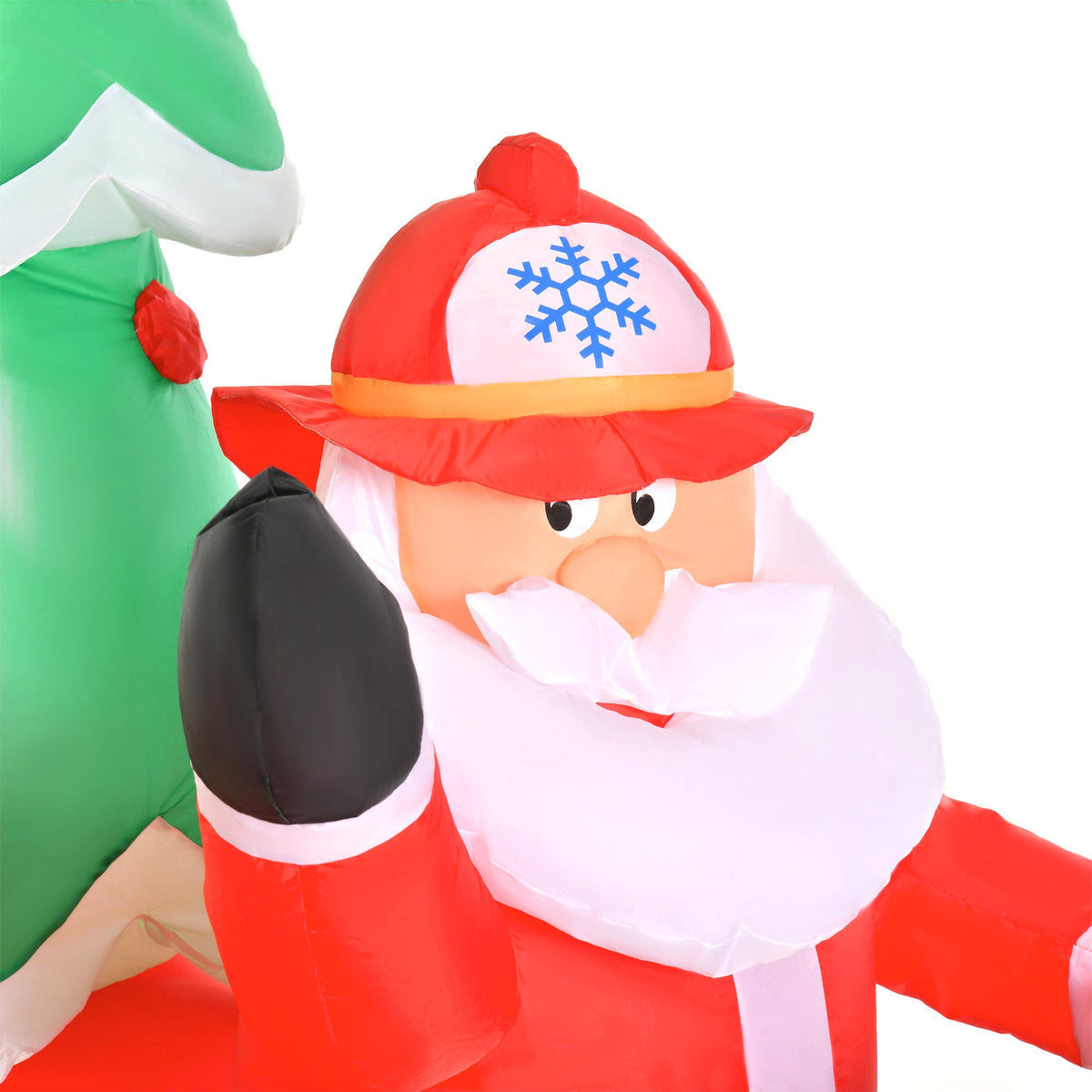 Inflatable Santa Truck with Lit Christmas Tree - Holiday Outdoor Decor