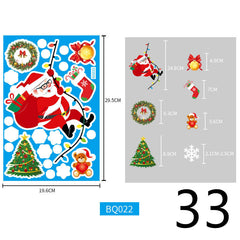 Christmas Decorations Glass Electrostatic Stickers