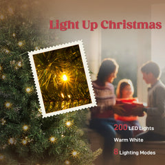 6 ft Prelit Whimsical Christmas Tree with 200 Lights - Bent Top