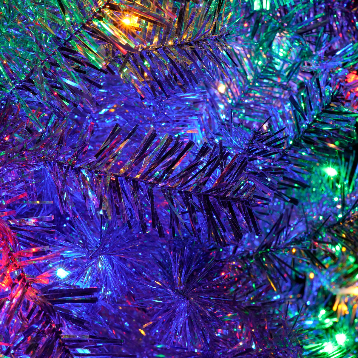 6FT Silver Pre-Lit Artificial Christmas Tree with 300 LED Lights - Silver