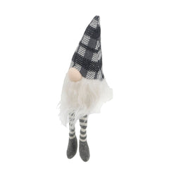 3 Pieces Sitting Gnome, Christmas Table Home Ornaments For Holiday Party Gifts - White / Gray