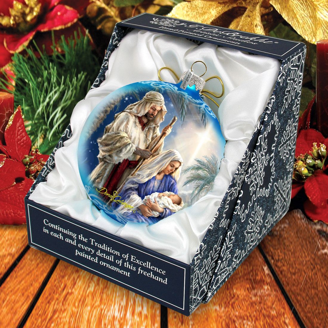 Holy Night Glass Ornament Limited Edition - Nativity Holiday Decor
