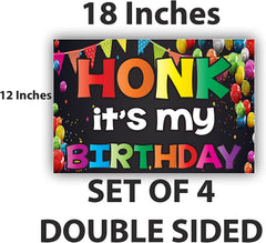 Honk It's My Birthday Yard Sign Set of 4