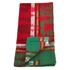 Fennco Styles Christmas Tree Plaid Design 100% Cotton Table Linens - Various Sizes for Home, Holiday, Family Gathering and Special Occasion
