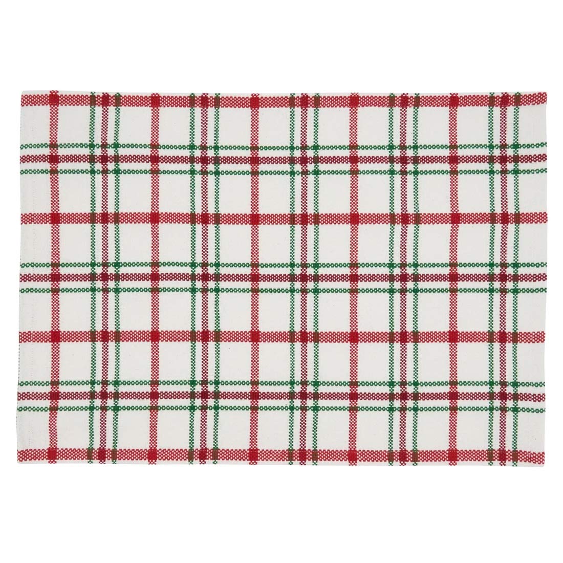 Fennco Styles Holiday Plaid Design 100% Cotton Table Runner 13" W x 72" L - Red Green Table Cover for Home, Dining Table Decor, Banquet, Christmas and Special Event