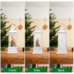 Little Glee Christmas Lantern LED Music Holiday Decoration Angel Tree Resin
