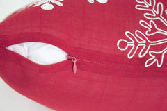 Fennco Styles Embroidered White Snowflake Christmas Tablecloth - Red Table Cover for Holiday Décor, Dinner Party, Banquets and Special Occasion