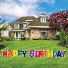 18” KG The Last Time Solid Rainbow Happy Birthday Letters Yard Card, 13pcs
