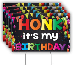 Honk It's My Birthday Yard Sign Set of 4