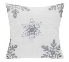 Fennco Styles Holiday Nivalis Collection Snowflake Design Christmas Decorative Throw Pillow - 3 Colors