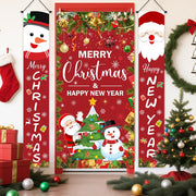 AIBIIN 3-Piece Christmas Door Banner Set, Polyester, 90 x 180 cm