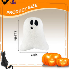 WSARZAHE Halloween Ghost Decorative Throw Pillow Flannel 11.76x7.8 Inch