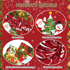 AIBIIN 3-Piece Christmas Door Banner Set, Polyester, 90 x 180 cm