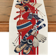 Artoid Mode Christmas Ski Gear Table Runner, 13 x 72 Inch