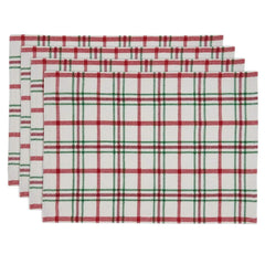 Fennco Styles Holiday Plaid Design 100% Cotton Table Runner 13" W x 72" L - Red Green Table Cover for Home, Dining Table Decor, Banquet, Christmas and Special Event
