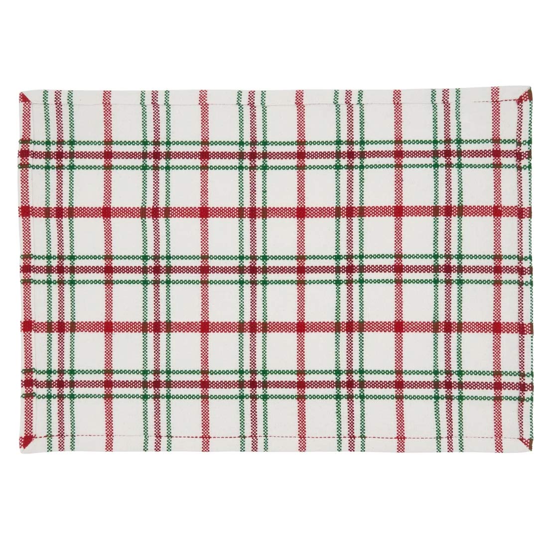 Fennco Styles Holiday Plaid Design 100% Cotton Table Runner 13" W x 72" L - Red Green Table Cover for Home, Dining Table Decor, Banquet, Christmas and Special Event