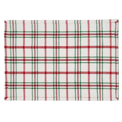 Fennco Styles Holiday Plaid Design 100% Cotton Table Runner 13" W x 72" L - Red Green Table Cover for Home, Dining Table Decor, Banquet, Christmas and Special Event