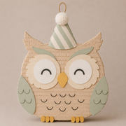 🦉 Party Owl Piñata – Handmade Woodland Party Decoration for Birthdays, Baby Showers & Forest-Themed Celebrations