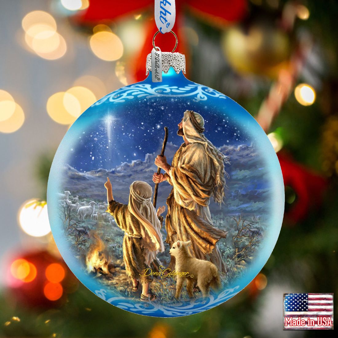 Shepherds Glass Ornament Limited Edition by D. Gelsinger - Nativity Holiday Décor - 73896-1838