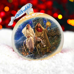 Large Glass Ornament - Journey to Bethlehem Holiday Decor by D. Gelsinger - Christmas Holiday Decor - 73979
