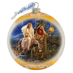 Large Glass Ornament - Journey to Bethlehem Holiday Decor by D. Gelsinger - Christmas Holiday Decor - 73979