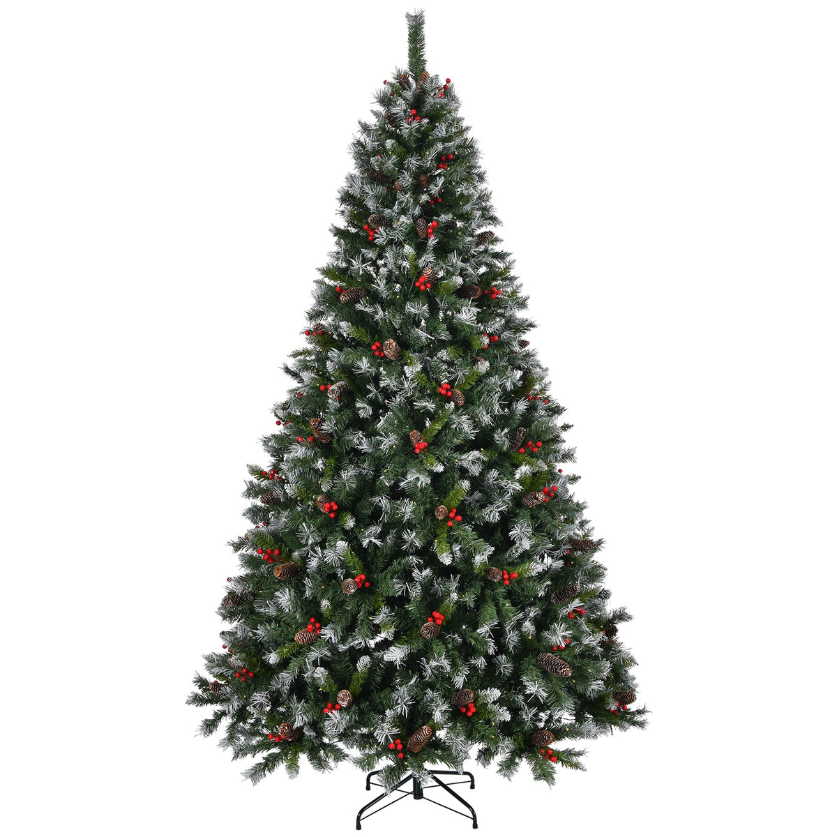 9-Foot Pre-Lit Pre-Decorated Pine Artificial Christmas Tree, 600 Lights, Green