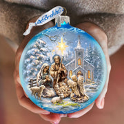 Nativity at the Chapel Glass Ornament Limited Edition by D. Gelsinger - Nativity Holiday Decor - 73895-1606