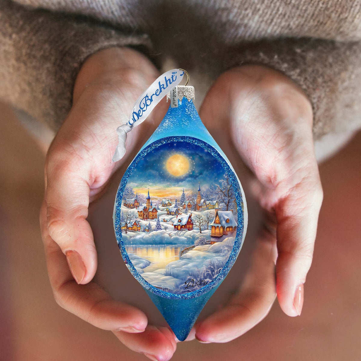 Magic Christmas Night Drop Glass Ornament by G. Debrekht - Christmas Decor - 757-048