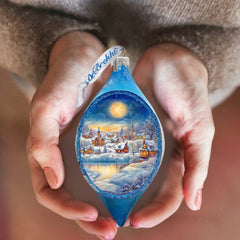 Magic Christmas Night Drop Glass Ornament by G. Debrekht - Christmas Decor - 757-048