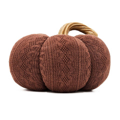 Pumpkin Ornament Decor For Holiday Harvest Festival Fall Festival & Thanksgiving (Set of 2) - Dark Brown