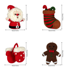 Santa Gingerbread Stocking and Mitten Christmas Needle Felting Kit by Wizardi F07N8-Z-10
