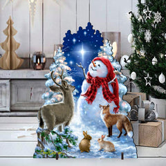 Heaven Wildlife Snowman Frosty Friends Outdoor by D. Gelsinger - Christmas Decor - 8461049F-1801