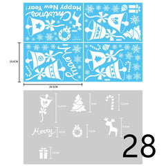 Christmas Decorations Glass Electrostatic Stickers