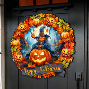 Happy Halloween 36-Inch Wreath Outdoor Decor by G. Debrekht - Halloween Decor - 8652821F