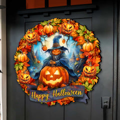Happy Halloween 36-Inch Wreath Outdoor Decor by G. Debrekht - Halloween Decor - 8652821F
