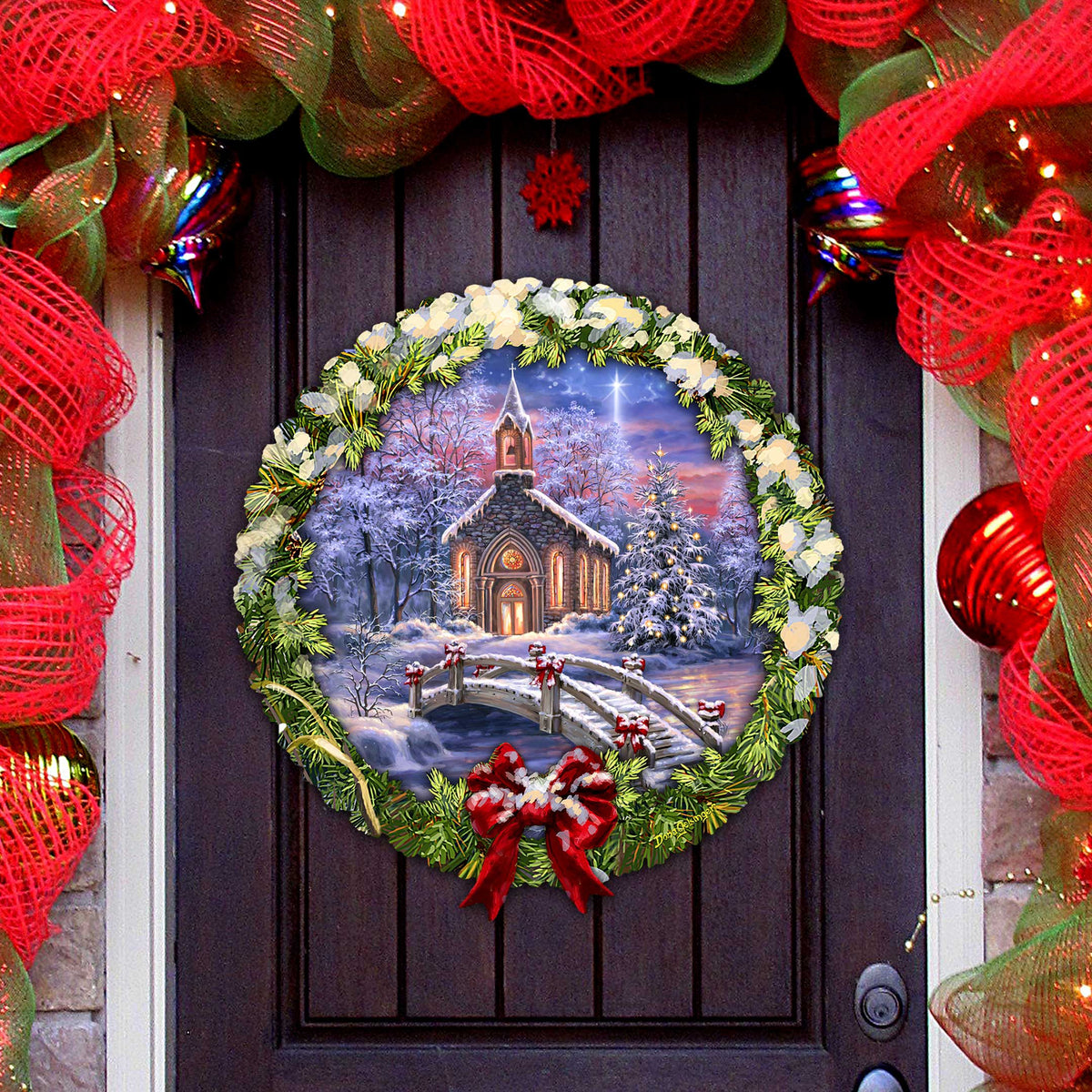 O Come Emmanuel Holiday Door Decor - Nativity Holiday Decor