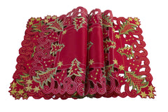 Fennco Styles Pandora Collection Holiday Christmas Tree Table Linens