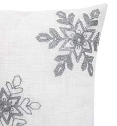 Fennco Styles Holiday Nivalis Collection Snowflake Design Christmas Decorative Throw Pillow - 3 Colors