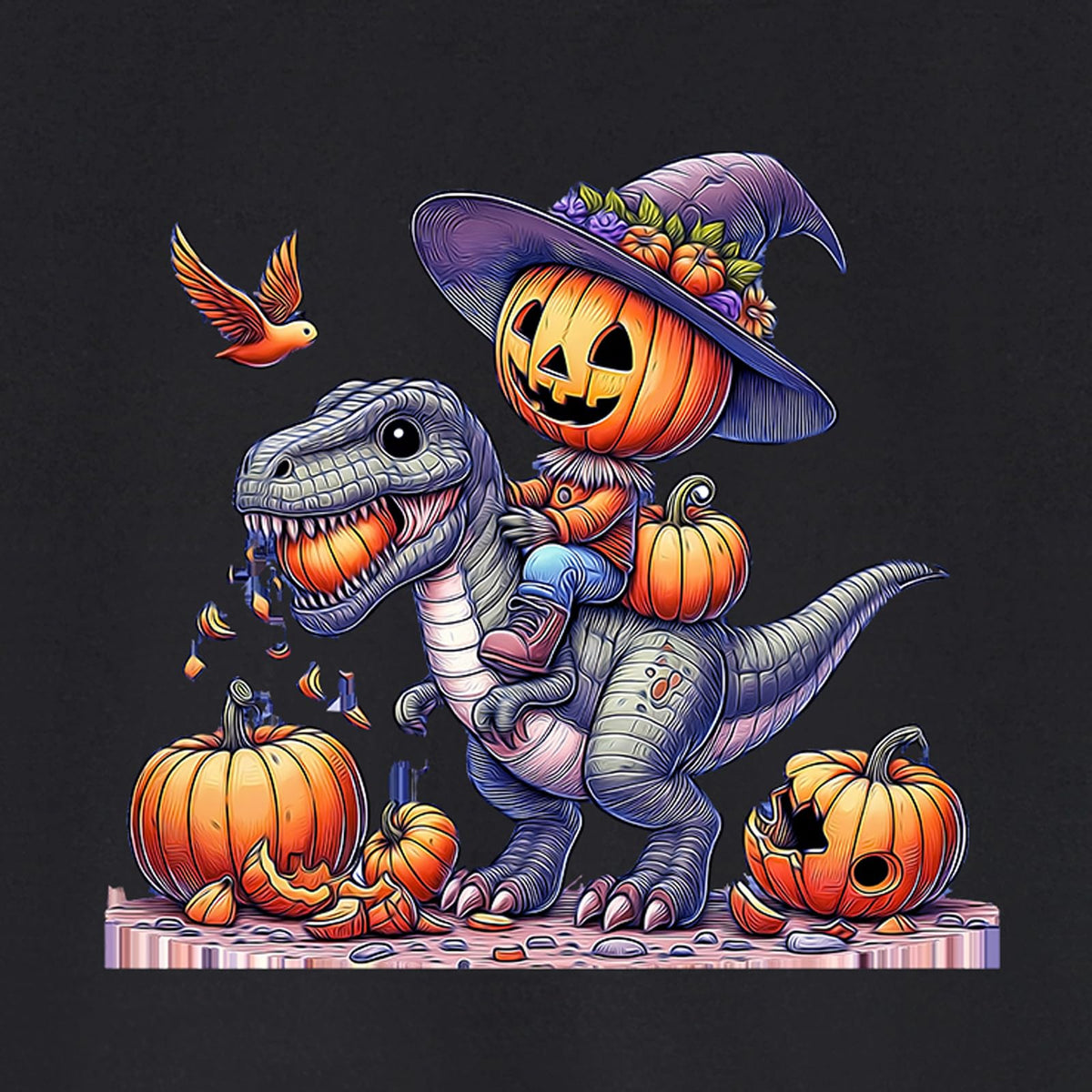 HELLO MEOW Halloween Boys Dinosaur T Shirt Black Cotton Size 3-4T