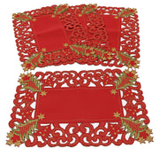 Fennco Styles Pandora Collection Holiday Christmas Tree Table Linens