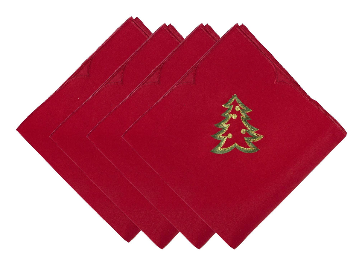 Fennco Styles Pandora Collection Holiday Christmas Tree Table Linens