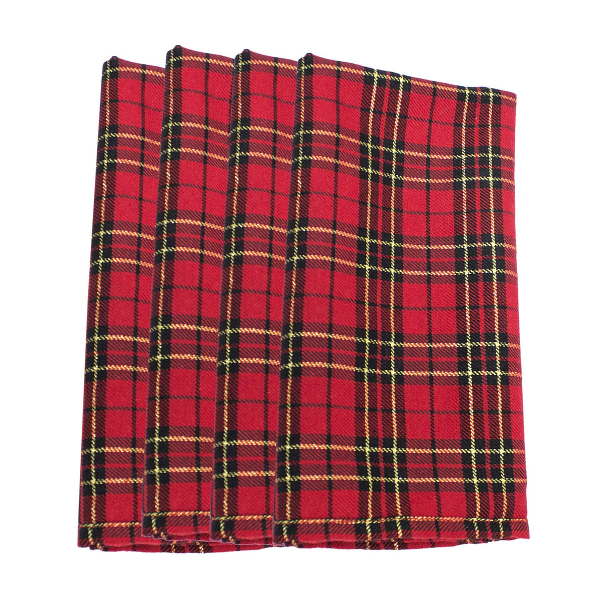 Fennco Styles Holiday Deer Tartan Plaid Ruffle Border Christmas Decorative Throw Pillow