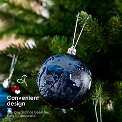 Senjie Night Blue Shatterproof Christmas Ornaments 32pcs Set Plastic