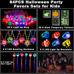 Grastfu 84 PCS Halloween Glow In The Dark Toys Party Favors Bulk Set