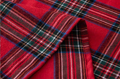 Fennco Styles Classic Plaid Snowflake Holiday Tablecloth - Tartan Rectangular Table Cover for Dining Room, Christmas Décor, and Winter Festivals